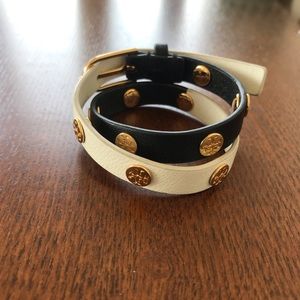 Tory Burch Double Wrap Leather Bracelet